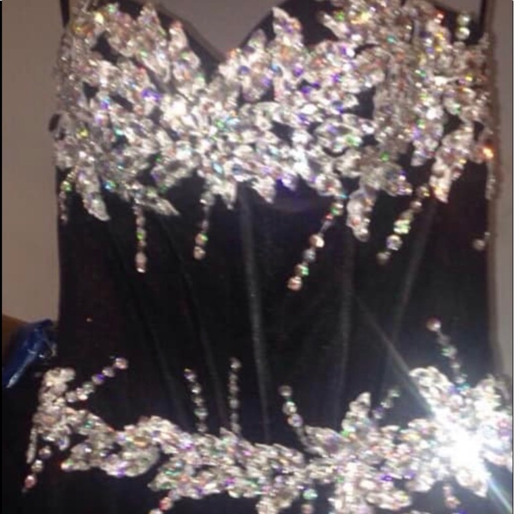 Elegant Chiffon with Rhinestone Gown